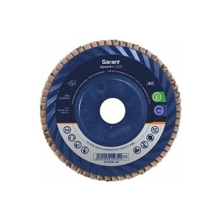 Garant Speed+ CER Ceramic Flap Disc, Dia: 125 mm, Grit: 40 565239 40